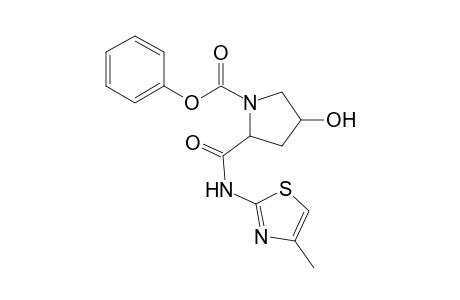 Phenyl 4-hydroxy-2-([(4-methyl-1,3-thiazol-2-yl)amino]carbonyl)-1-pyrrolidinecarboxylate