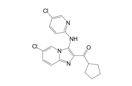 (6-Chloro-3-(5-chloropyridin-2-ylamino)imidazo[1,2-a]-pyridin-2-yl)(cyclopentyl)methanone