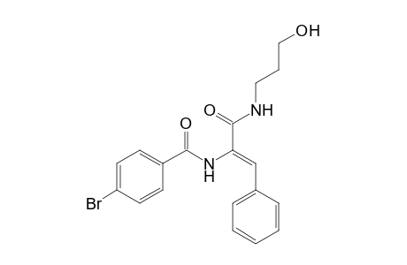 4-Bromanyl-N-[(Z)-3-oxidanylidene-3-(3-oxidanylpropylamino)-1-phenyl-prop-1-en-2-yl]benzamide