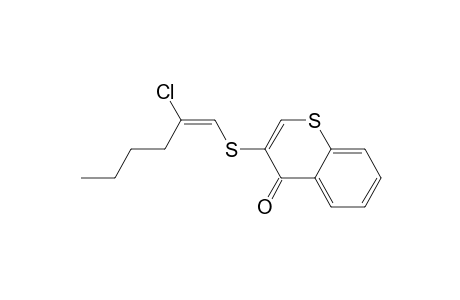 4H-1-Benzothiopyran-4-one, 3-[(2-chloro-1-hexenyl)thio]-, (E)-