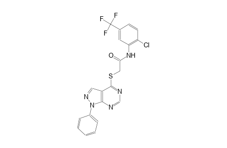 N-[2-chloro-5-(trifluoromethyl)phenyl]-2-[(1-phenyl-1H-pyrazolo[3,4-d]pyrimidin-4-yl)sulfanyl]acetamide
