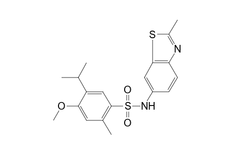 5-Isopropyl-4-methoxy-2-methyl-N-(2-methyl-1,3-benzothiazol-6-yl)benzenesulfonamide