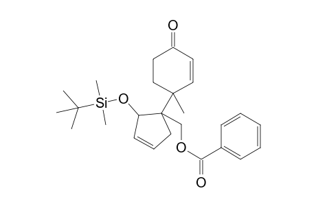 2-Cyclohexen-1-one, 4-[1-[(benzoyloxy)methyl]-2-[[(1,1-dimethylethyl)dimethylsilyl]oxy]-3-cyclopenten-1-yl]-4-methyl-, [1R-[1.alpha.,1(S*),2.alpha.]]-
