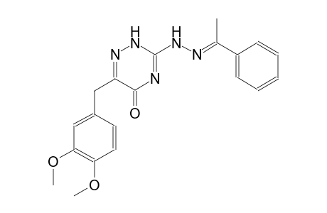 6-(3,4-dimethoxybenzyl)-3-[(2E)-2-(1-phenylethylidene)hydrazino]-1,2,4-triazin-5(2H)-one