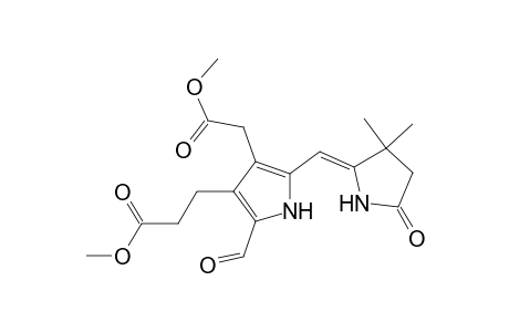 1H-Pyrrole-3-propanoic acid, 5-[(3,3-dimethyl-5-oxo-2-pyrrolidinylidene)methyl]-2-formyl-4-(2-methoxy-2-oxoethyl)-, methyl ester, (Z)-