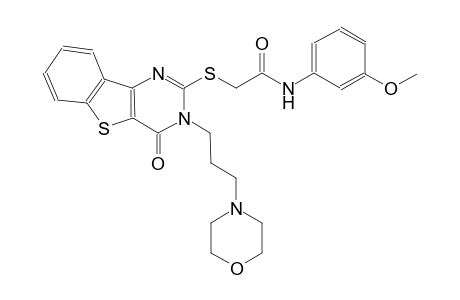 N-(3-methoxyphenyl)-2-({3-[3-(4-morpholinyl)propyl]-4-oxo-3,4-dihydro[1]benzothieno[3,2-d]pyrimidin-2-yl}sulfanyl)acetamide