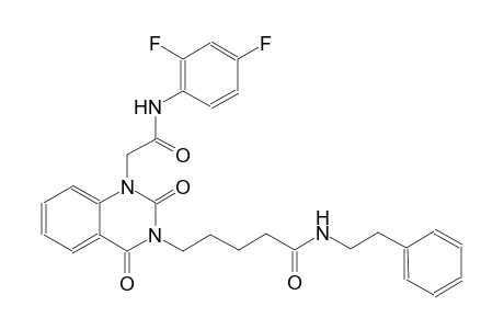 5-(1-[2-(2,4-difluoroanilino)-2-oxoethyl]-2,4-dioxo-1,4-dihydro-3(2H)-quinazolinyl)-N-(2-phenylethyl)pentanamide