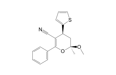 CIS-(2RS,4SR)-3,4-DIHYDRO-2-METHOXY-2-METHYL-6-PHENYL-4-(2-THIENYL)-2H-PYRAN-5-CARBONITRILE