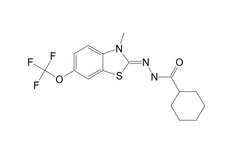 CYCLOHEXYLCARBOXYLIC_ACID_(6-TRIFLUOROMETHOXY-3-METHYL-3-H-BENZOTHIAZOL-2-YLIDENE)-HYDRAZIDE