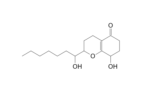 8-Hydroxy-2-(1'-hydroxyheptyl)-2,3,4,6,7,8-hexahydrobenzopyran-5-one