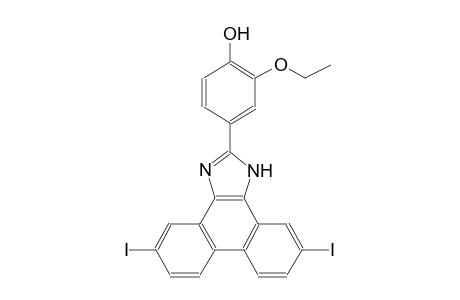 4-(5,10-diiodo-1H-phenanthro[9,10-d]imidazol-2-yl)-2-ethoxyphenol