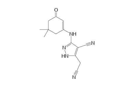 5-(Cyanomethyl)-3-((5,5-dimethyl-3-oxocyclohex-1-en-1-yl)amino)-1H-pyrazole-4-carbonitrile