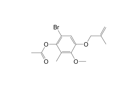 4-Acetoxy-5-bromo-2-methoxy-3-methyl-1-(2-methyl-2-propenyloxy)benzene
