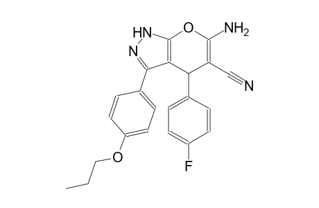 6-amino-4-(4-fluorophenyl)-3-(4-propoxyphenyl)-1,4-dihydropyrano[2,3-c]pyrazole-5-carbonitrile