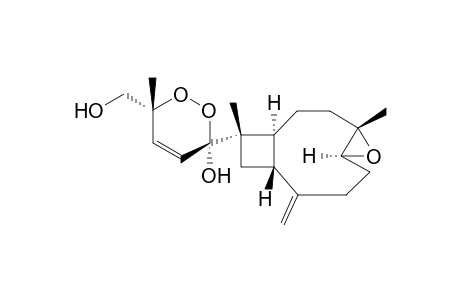 Sinugibberoside C [(1S*,4S*,5S*,9R*,11S*,12S*,15R*)-4,5-epoxy-12,15-epidioxy-17-acetoxy-xeniaphylla-8(19),13,dien-12-ol]