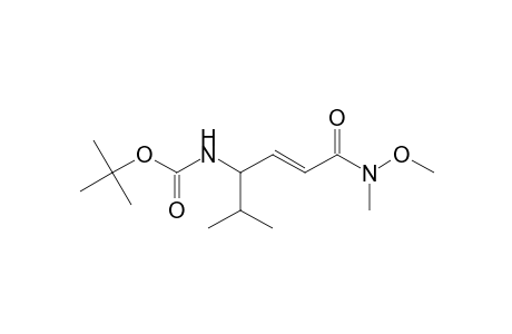2-(E)-Hexenamide, (4S)-[(t-butoxycarbonyl)amino]-5,N-dimethyl-N-methoxy-
