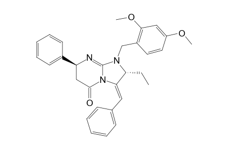 (2R,7S)-3-[(Z)-Benzylidene]-1-(2,4-dimethoxybenzyl)-2-ethyl-7-phenyl-2,3,6,7-tetrahydroimidazo[1,2-A]pyrimidin-5(1H)-one