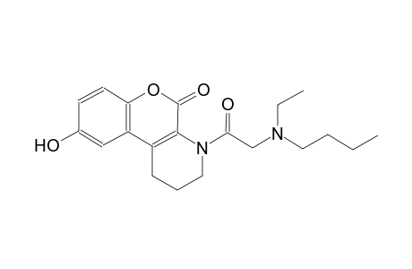 4-{[butyl(ethyl)amino]acetyl}-9-hydroxy-1,2,3,4-tetrahydro-5H-chromeno[3,4-b]pyridin-5-one