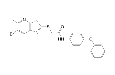 2-[(6-bromo-5-methyl-3H-imidazo[4,5-b]pyridin-2-yl)sulfanyl]-N-(4-phenoxyphenyl)acetamide