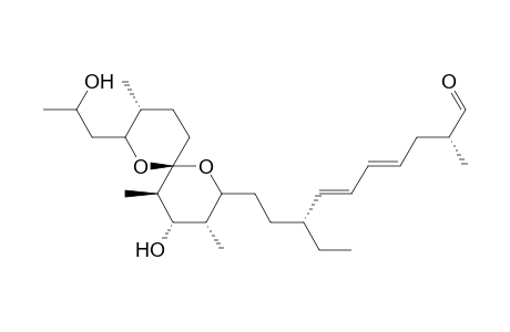 4,6-decadienal, 8-ethyl-10-[4-hydroxy-8-(2-hydroxypropyl)-3,5,9-trimethyl-1, 7-dioxaspiro[5.5]undec-2-yl]-2-methyl-, [2R[2.alpha.(2S*,4E,6E,8S*),3.alpha.,4.alpha.,5.beta.,6.beta.[8R*(S*),9R*]]]-