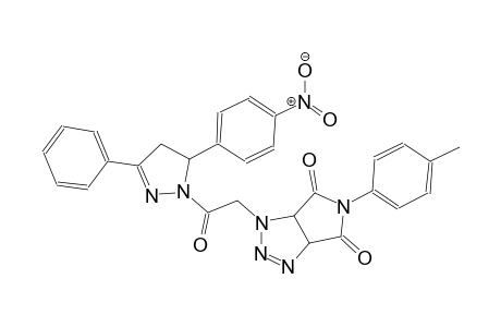 5-(4-methylphenyl)-1-{2-[5-(4-nitrophenyl)-3-phenyl-4,5-dihydro-1H-pyrazol-1-yl]-2-oxoethyl}-3a,6a-dihydropyrrolo[3,4-d][1,2,3]triazole-4,6(1H,5H)-dione