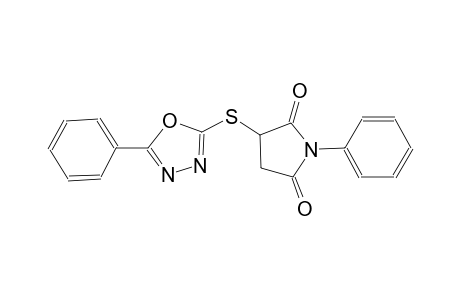 1-phenyl-3-[(5-phenyl-1,3,4-oxadiazol-2-yl)sulfanyl]-2,5-pyrrolidinedione