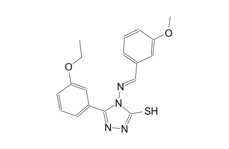 5-(3-ethoxyphenyl)-4-{[(E)-(3-methoxyphenyl)methylidene]amino}-4H-1,2,4-triazol-3-yl hydrosulfide