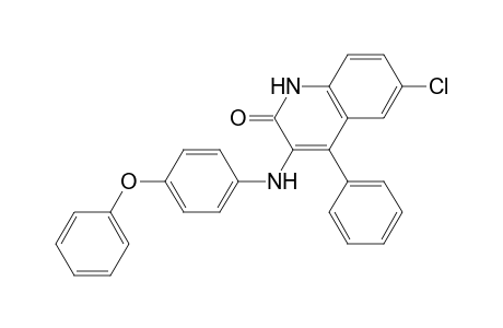 6-Chloranyl-3-[(4-phenoxyphenyl)amino]-4-phenyl-1H-quinolin-2-one