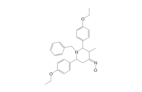 1-BENZYL-2,6-BIS-(4-ETHOXYPHENYL)-3-METHYL-PIPERIDIN-4-ONE-OXIME
