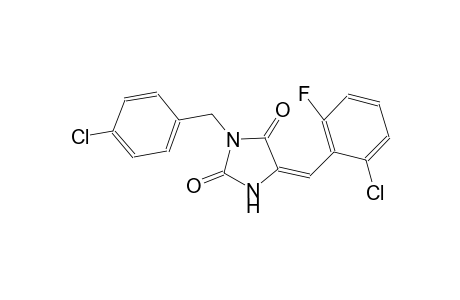 (5E)-3-(4-chlorobenzyl)-5-(2-chloro-6-fluorobenzylidene)-2,4-imidazolidinedione