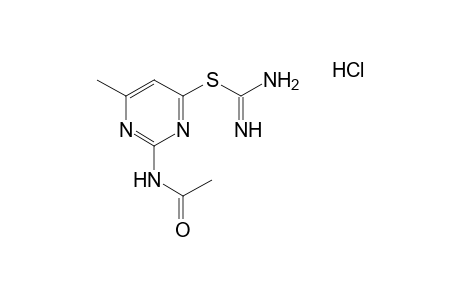 2-(2-acetamido-6-methyl-4-pyrimidinyl)-2-thiopseudourea, monohydrochloride