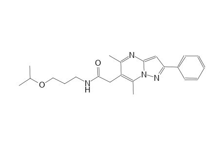 pyrazolo[1,5-a]pyrimidine-6-acetamide, 5,7-dimethyl-N-[3-(1-methylethoxy)propyl]-2-phenyl-
