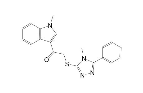ethanone, 1-(1-methyl-1H-indol-3-yl)-2-[(4-methyl-5-phenyl-4H-1,2,4-triazol-3-yl)thio]-
