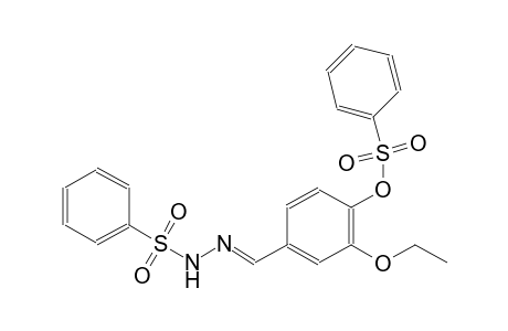2-ethoxy-4-{(E)-[(phenylsulfonyl)hydrazono]methyl}phenyl benzenesulfonate