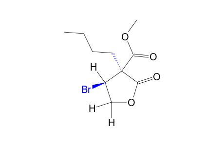 (+/-)-trans-4-bromo-3-butyl-2-oxotetrahydro-3-furoic acid, methyl ester