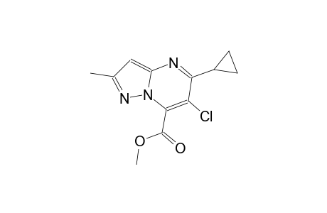 pyrazolo[1,5-a]pyrimidine-7-carboxylic acid, 6-chloro-5-cyclopropyl-2-methyl-, methyl ester