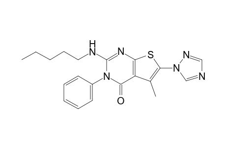5-Methyl-2-pentylamino-3-phenyl-6-(1H-1,2,4-triazol-1-yl)thieno[2,3-d]pyrimidin-4(3H)-one
