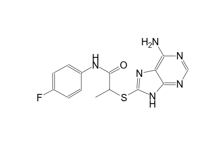 propanamide, 2-[(6-amino-9H-purin-8-yl)thio]-N-(4-fluorophenyl)-