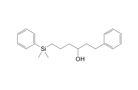 6-Dimethyl(phenyl)silyl-1-phenylhexan-3-ol