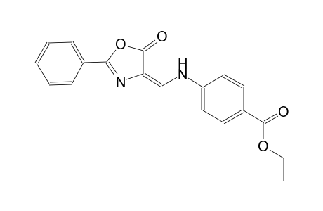 ethyl 4-{[(E)-(5-oxo-2-phenyl-1,3-oxazol-4(5H)-ylidene)methyl]amino}benzoate
