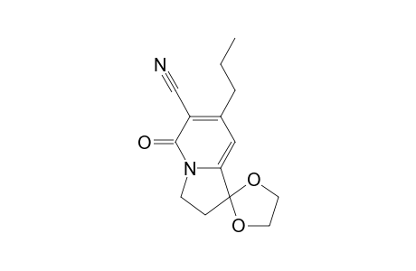 2',3'-Dihydro-6'-cyano-5'-oxo-7'-propylspiro[1,3-dioxolane-2,1'(5'H)-indolizine]