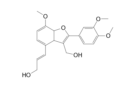 2-(3,4-Dimethoxyphenyl)-4-(3-hydroxypropenyl)-7-methoxydihydrobenzo[b]furan-3-methanol