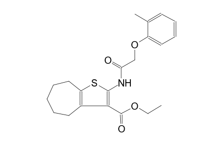4H-cyclohepta[b]thiophene-3-carboxylic acid, 5,6,7,8-tetrahydro-2-[[(2-methylphenoxy)acetyl]amino]-, ethyl ester