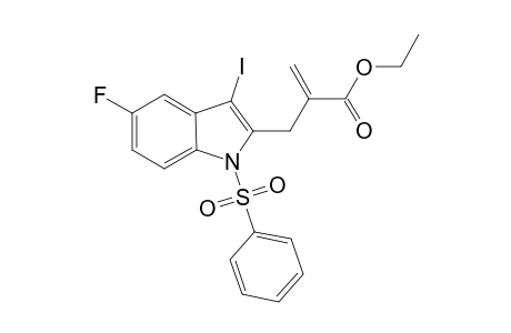 2-(1-Benzenesulfonyl-5-fluoro-3-iodo-1H-indol-2-ylmethyl)-acrylic acid ethyl ester