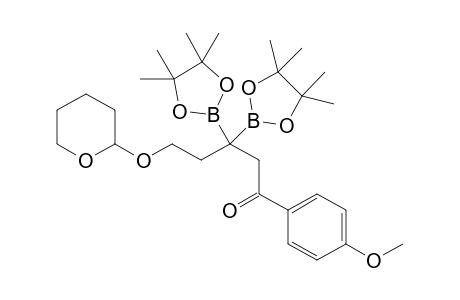 1-(4-methoxyphenyl)-5-((tetrahydro-2H-pyran-2-yl)oxy)-3,3-bis(4,4,5,5-tetramethyl-1,3,2-dioxaborolan-2-yl)pentan-1-one