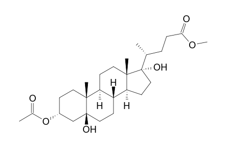 (4R)-4-[(3R,5S,8R,9S,10R,13S,14S,17S)-3-acetoxy-5,17-dihydroxy-10,13-dimethyl-2,3,4,6,7,8,9,11,12,14,15,16-dodecahydro-1H-cyclopenta[a]phenanthren-17-yl]valeric acid methyl ester