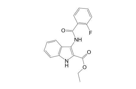 1H-Indole-2-carboxylic acid, 3-(2-fluorobenzoylamino)-, ethyl ester