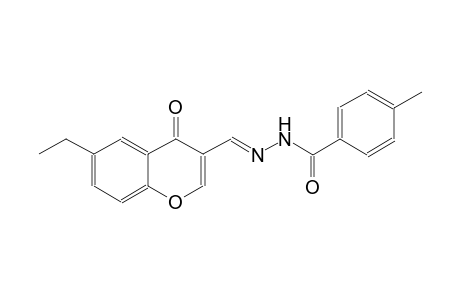 N'-[(E)-(6-ethyl-4-oxo-4H-chromen-3-yl)methylidene]-4-methylbenzohydrazide