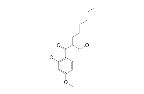 (+/-)-2-HYDROXYMETHYL-1-(2-HYDROXY-4-METHOXYPHENYL)-OCTAN-1-ONE