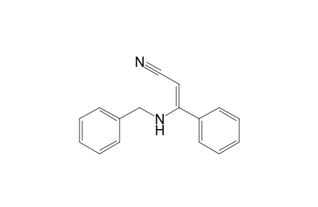 2-Propenenitrile, 3-phenyl-3-[(phenylmethyl)amino]-